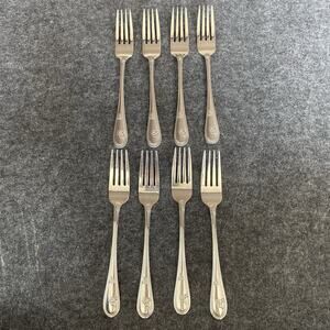 Oneida Northland Stainless Steel Devon Floral Large Forks 7.25” Set Of 8